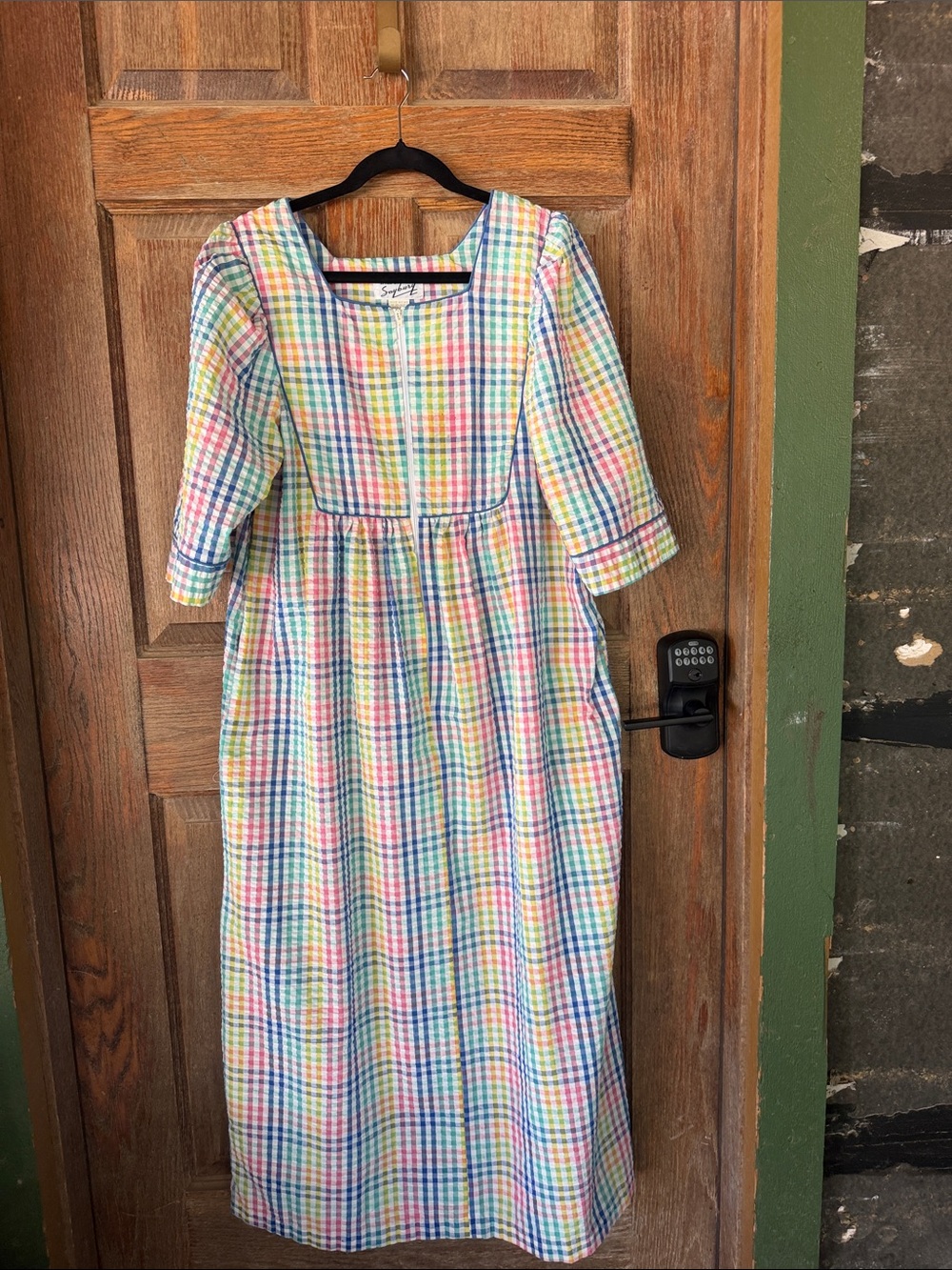 Styled by Saybury Vintage Plaid House Dress with pockets